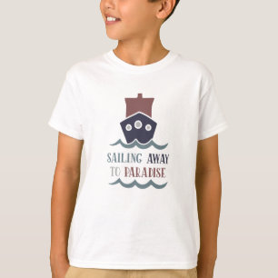 T-shirt Bateau À Voile Vers Paradise Vacances Mer
