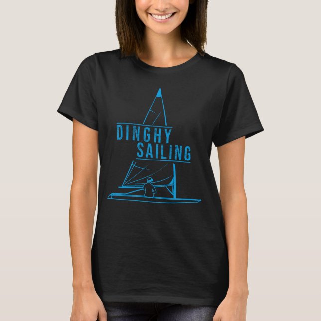 T-shirt bateau à voile vintage Dinghy (Devant)