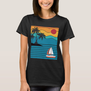 T-shirt Bateau à voile vintage Retro 80s les années 70 Sty