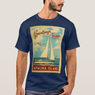 T-shirt Bateau à voile Vintage voyage de Catalina Island