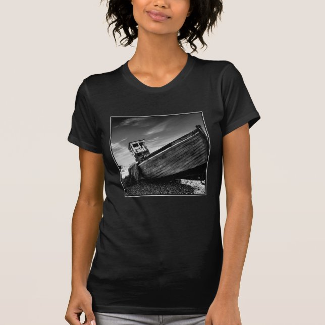 T-shirt Bateau Abandonné Sur La Plage De Dungeness (Devant)
