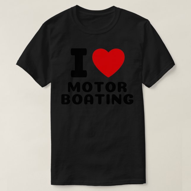 T-shirt Bateau amusant I Love Moteur Glacière s Lake Life (Design devant)