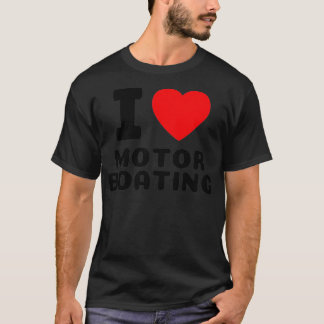 T-shirt Bateau amusant I Love Moteur Glacière s Lake Life