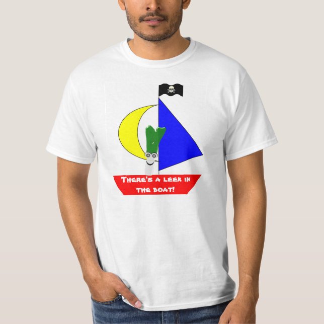 T-shirt Bateau Avec Un Poireau Humoristique (Devant)