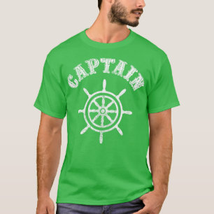 T-shirt Bateau Bateau Yacht Capitaine volant Roue Vintage 