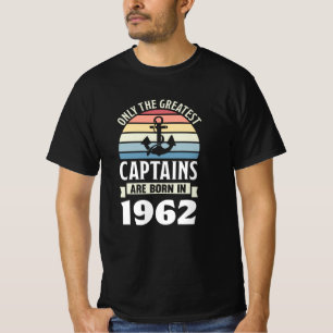 T-shirt Bateau Capitaine né en 1962, Anniversaire voile-c