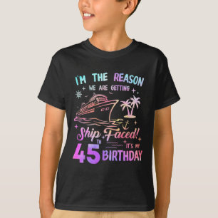T-shirt Bateau croisière pour 45e anniversaire 45 ans