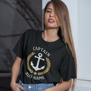 T-shirt Bateau d'Ancre ou nom de capitaine Gold Laurel Sta