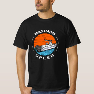 T-shirt Bateau de course en bateau de vitesse Capitaine de
