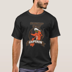 T-shirt Bateau de crevette Capitaine Cute Retro Cartograph