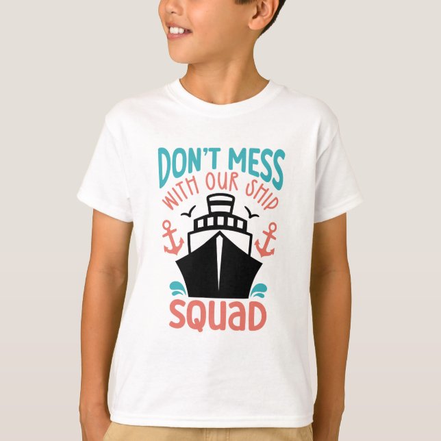 T-shirt Bateau de croisière Bateau Vacances famille (Devant)