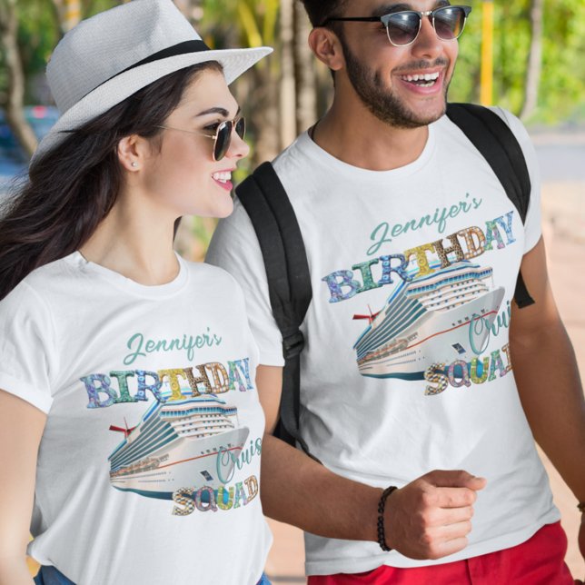 T-shirt Bateau de croisière d'anniversaire Personnalisé (Créateur téléchargé)