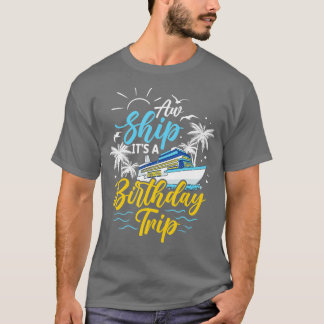 T-shirt Bateau de croisière d'anniversaire Voyage Luxe Côt