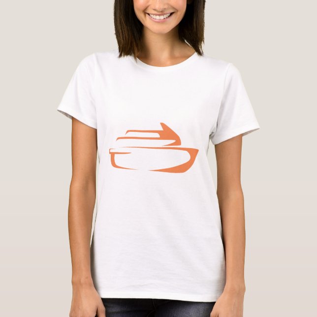 T-shirt Bateau de croisière dans le style chic de dessin (Devant)