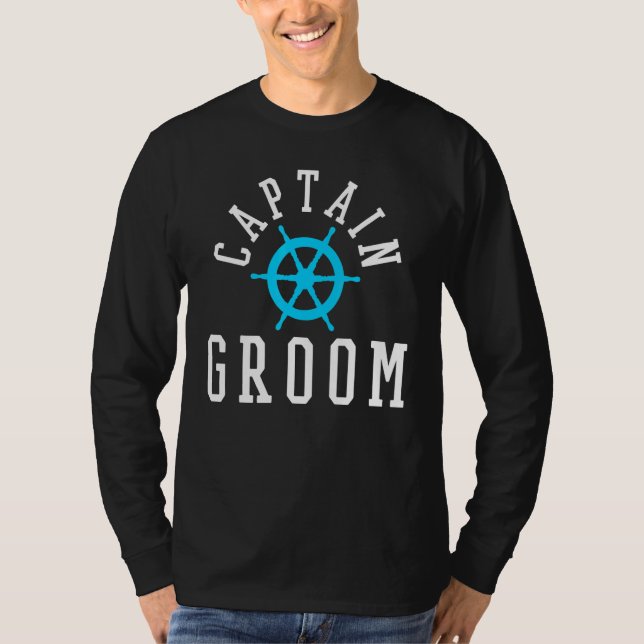 T-shirt Bateau de croisière Mariage nautique Groom Yacht (Devant)