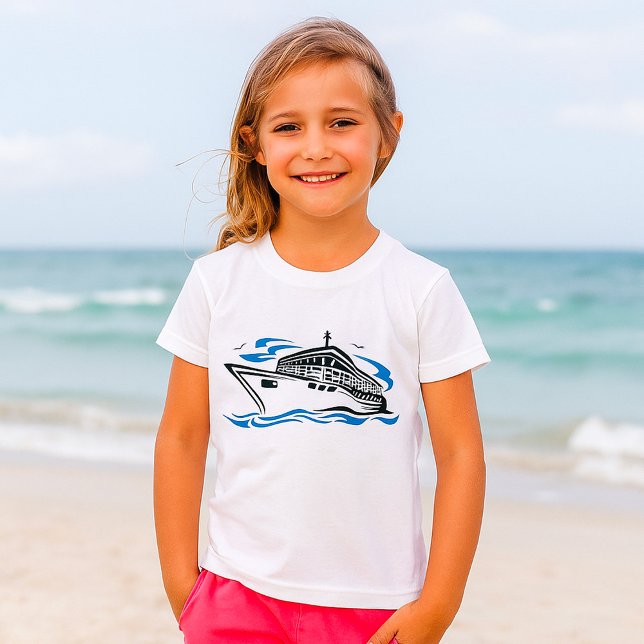 T-shirt Bateau de croisière sur les vagues océaniques Voya (Créateur téléchargé)