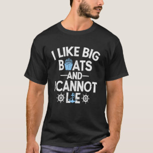 T-shirt Bateau de croisière Vacances Drôle J'aime les gros
