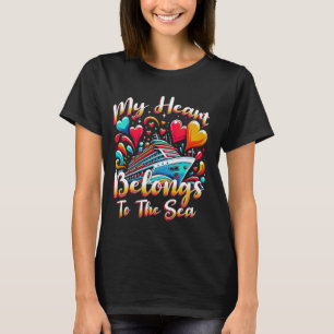 T-shirt Bateau De Croisière Vacances Mon Coeur Appartient