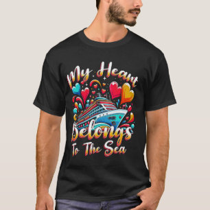 T-shirt Bateau De Croisière Vacances Mon Coeur Appartient