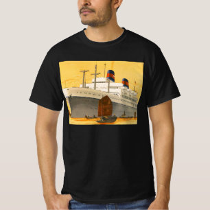 T-shirt Bateau de croisière vintage vers l'Orient avec jon