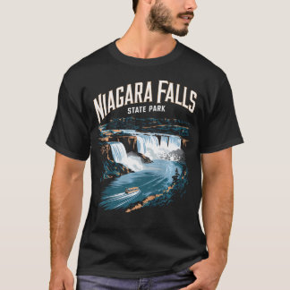 T-shirt Bateau de la chute du Parc d'État des chutes du Ni