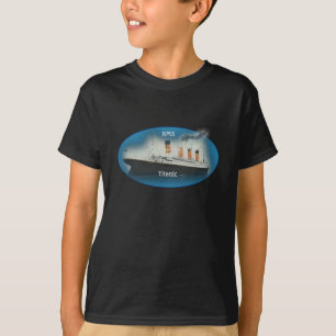 T-shirt Bateau de la ligne White Star du Titanic Black Mar