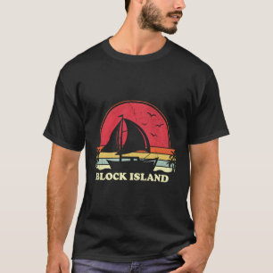 T-shirt Bateau de l'île Block Bateau de plaisance Capitain