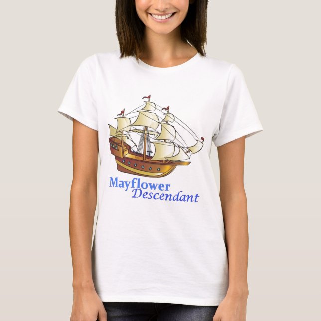 T-shirt Bateau de navigation de descendant de fleur (Devant)