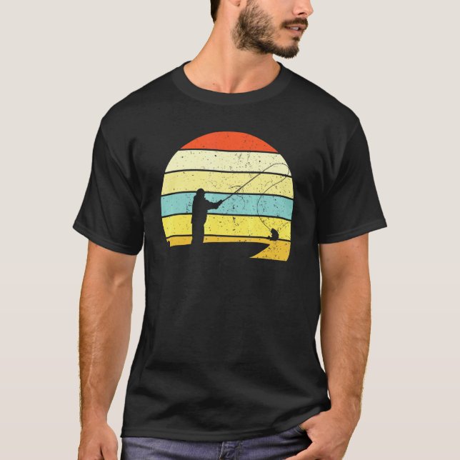 T-shirt Bateau de pêche cool pêcheur à la pêche Rétro (Devant)