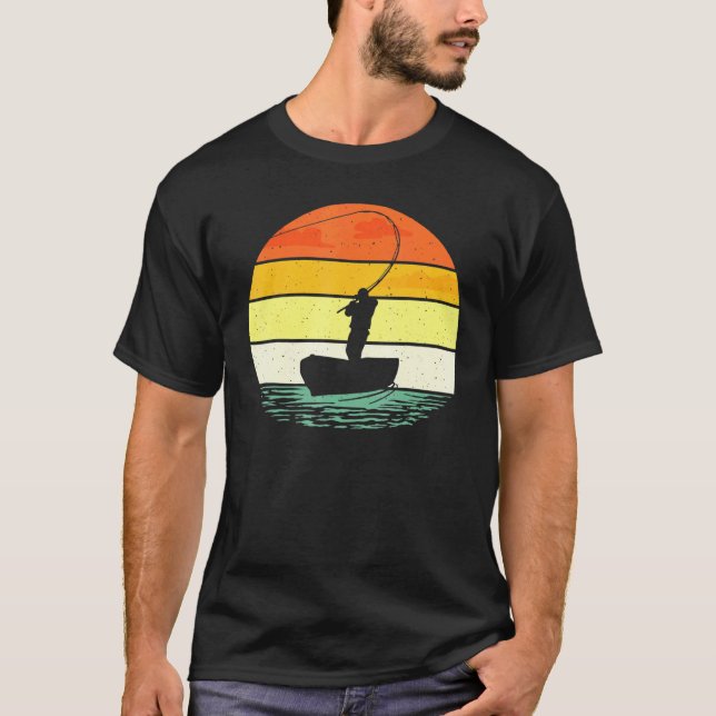 T-shirt Bateau de pêche cool pêcheur mer poisson rétro (Devant)