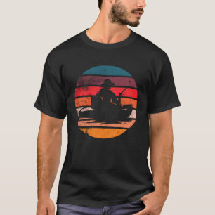 T-shirt Bateau de pêche Coucher de soleil vintage