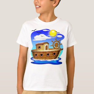 T-shirt Bateau de pêche dessin animé