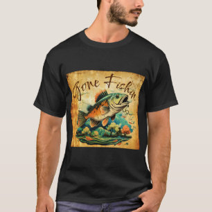 T-shirt Bateau de pêche, Drapeau américain vintage, Pêcheu