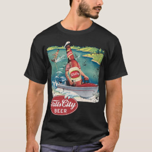 T-shirt Bateau de pêche sportive et capitaine