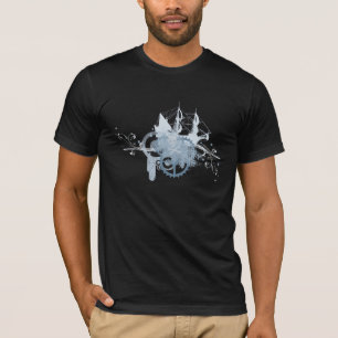 T-shirt Bateau de pirate de Steampunk