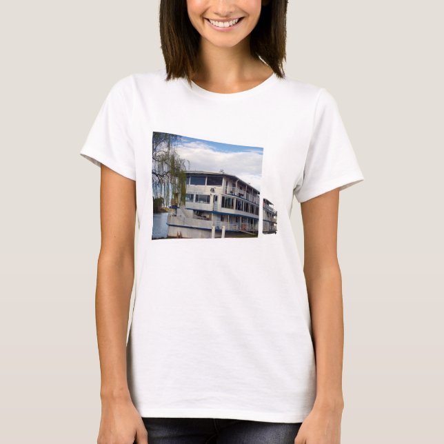 T-shirt Bateau de rivière en art pop out,  (Devant)