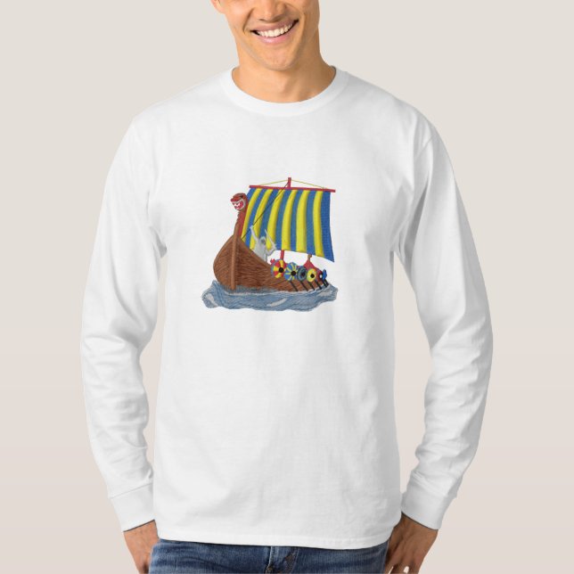 T-shirt Bateau de Viking de Suédois (Devant)