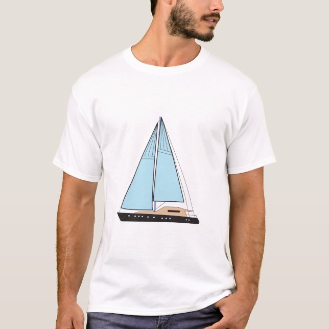 T-shirt Bateau De Voilier De Luxe (Devant)
