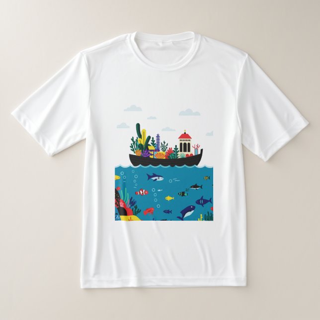 T-shirt Bateau en mer (Poser)