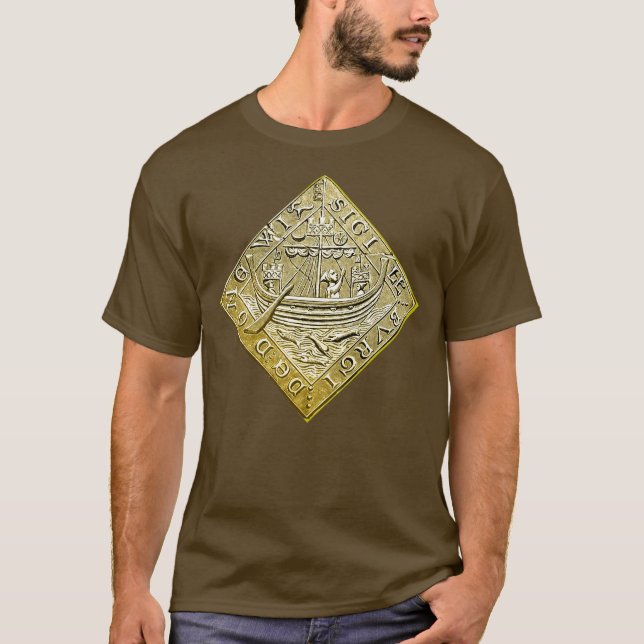 T-shirt Bateau en mer et l'Ancre (Devant)
