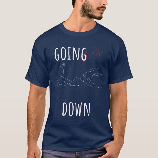 T-shirt Bateau en train de couler (Descendre) (Devant)