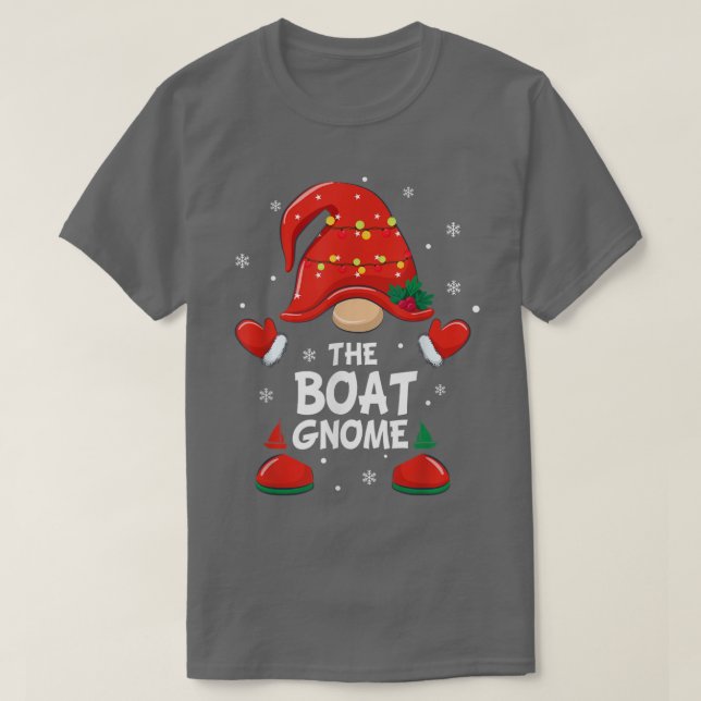 T-shirt Bateau Gnome Matching Family Group Noël Party (Design devant)