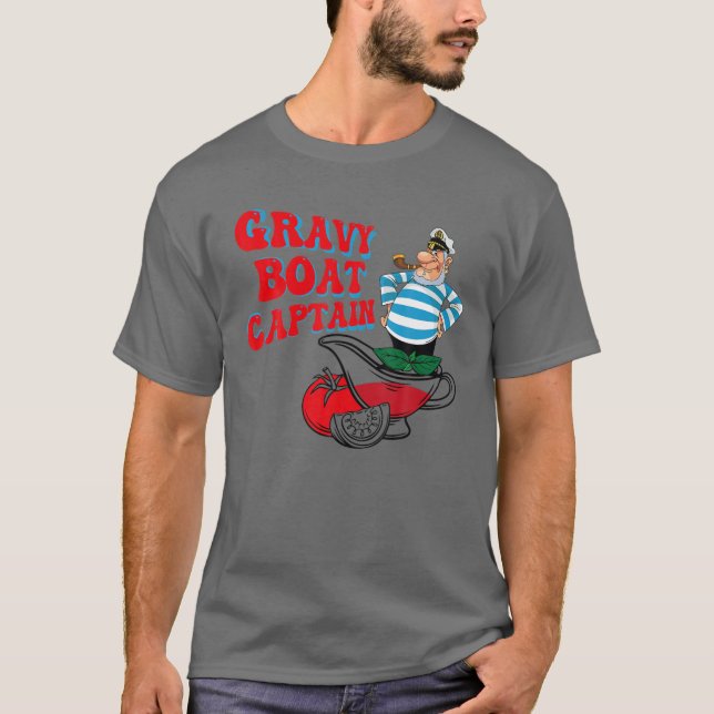 T-shirt Bateau Gravy Capitaine Funny Thanksgiving Costume  (Devant)