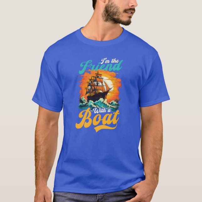 T-shirt Bateau Imhe Ami Avec Un Bateau Amis (Devant)