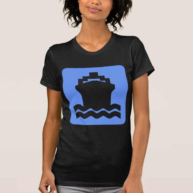 T-shirt Bateau impeccable - Bleu bébé (Devant)