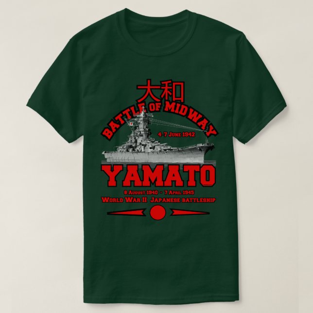 T-shirt Bateau japonais YAMATO 2ème guerre mondiale (Design devant)