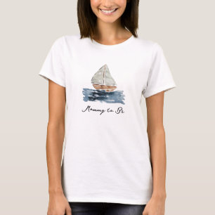 T-shirt Bateau nautique Aquarelle Mommy-to-Be