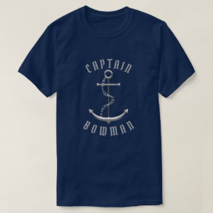 T-shirt Bateau nommé de capitaine Name Nautical Anchor