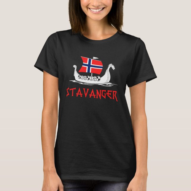 T-shirt Bateau Norwegian Drapeau Norvège Viking Navire STA (Devant)