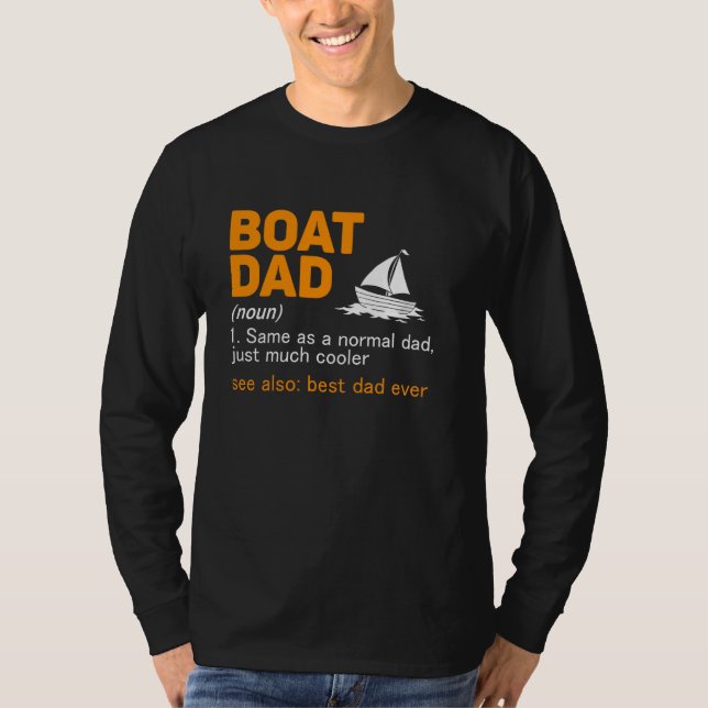 T-shirt Bateau papa Définition Meilleur papa Jamais (Devant)